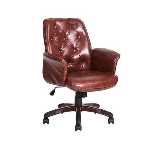 Fauteuil De Bureau Chesterfield En Simili Cuir