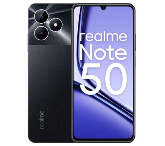 Smartphone Realme Note 50 6.74" Double Sim Android 13 4g USB Type-c 4 Go 128 Go 5000 Mah Noir