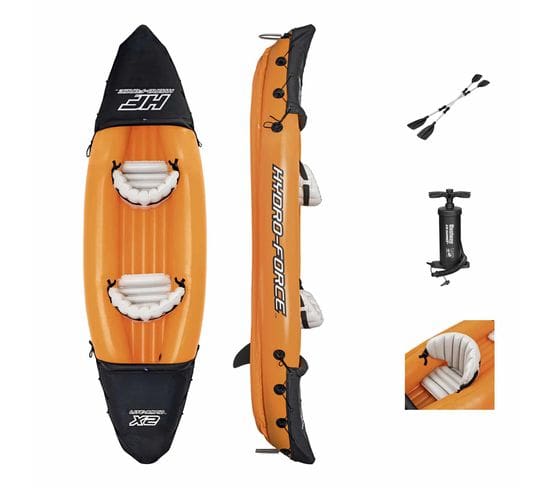 Kayak Gonflable Bestway Hydro-force Lite-rapid 321x88x42 Cm 2 Personnes 2 Pagaies