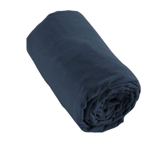 Drap Housse 90x190 +30 Cm Flanelle De Coton Nuit