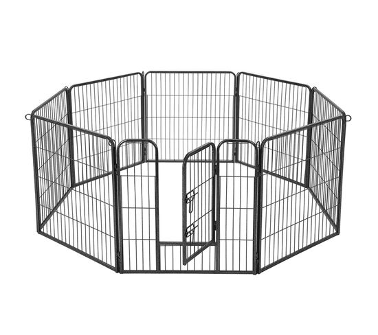 Parc Pour Chien, Clôture, Enclos, 8 Grilles De 77 X 80 Cm,