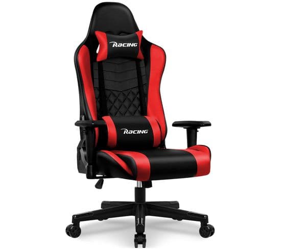 Fauteuil Gamer Ergonomique, 150kg Chaise Gaming Inclinable, Chaise De Bureau Gamer Ajustable