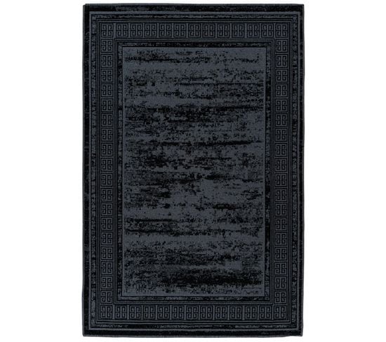 Tapis De Salon Ivo En Polyester - Noir - 160x230 Cm