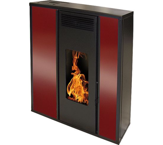 Poêle À Granule Tessa 10 Kw Étanche Bordeaux - Interstoves - T10kwbdx