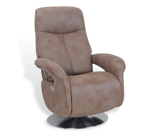 Fauteuil De Relaxation Electrique - Microfibre - Tolma - Microfibre Marron