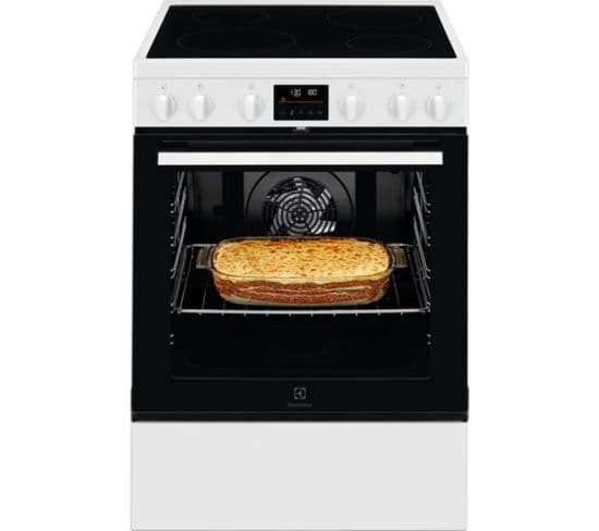 Cuisinière Dessus Vitrocéramique 4 foyers Blanc - Lkr64890aw