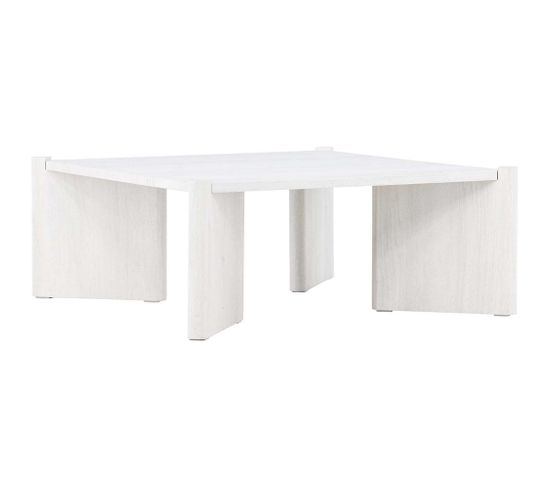 Table Basse Carré Rogaland Bois Blanchi