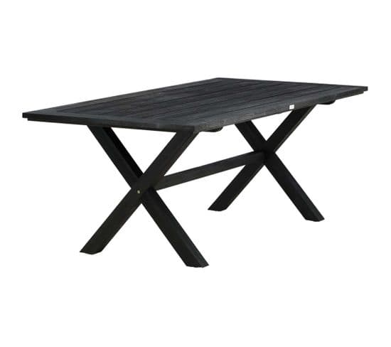 Table De Jardin Rives Noir 200x100x175 Cm