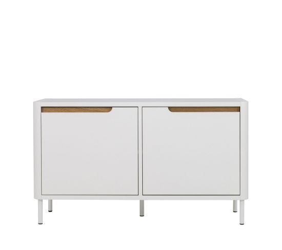 Switch - Petit Meuble De Rangement En Bois 2 Portes L94cm - Couleur - Blanc