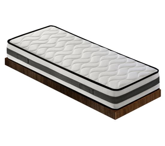 Matelas Mousse 80x190 Cm - Réversible - Côté Été/hiver -  Epaisseur 20 Cm