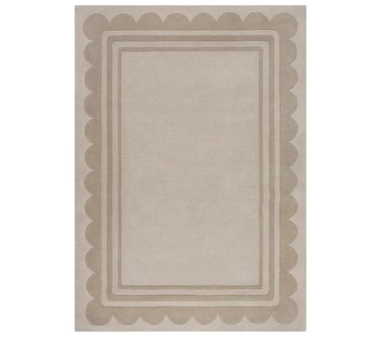 Tapis De Salon Caspo En Laine - Beige - 160x230 Cm