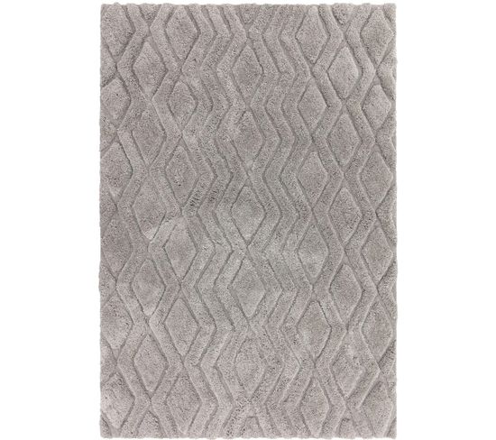 Tapis De Salon Jackson En Polyester - Gris - 160x230 Cm