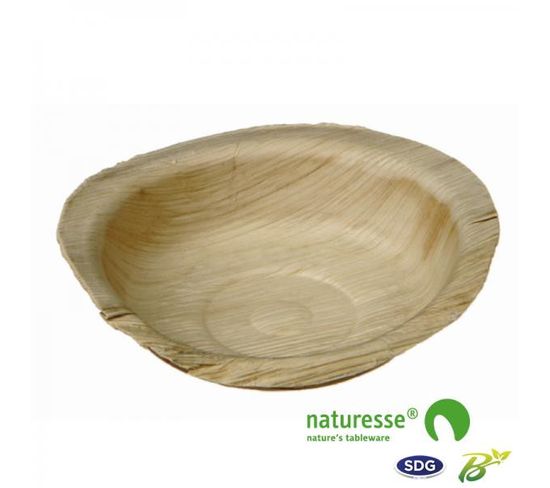 Assiette Ronde En Feuille De Palmier 12 Cm - Sdg - Lot De 200