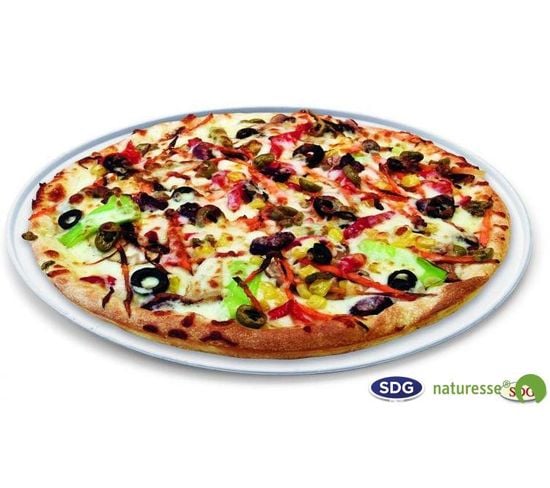 Assiette Plate Pizza Pulpe De Cellulose 32,5 Cm - Sdg - Lot De 200