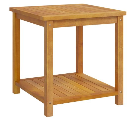 Table D'appoint Bois D'acacia Massif 45 X 45 X 45 Cm