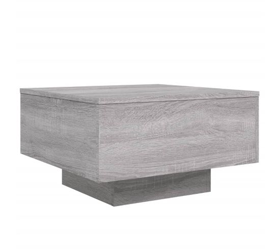 Table Basse Sonoma Gris 55x55x31 Cm Bois D'ingénierie