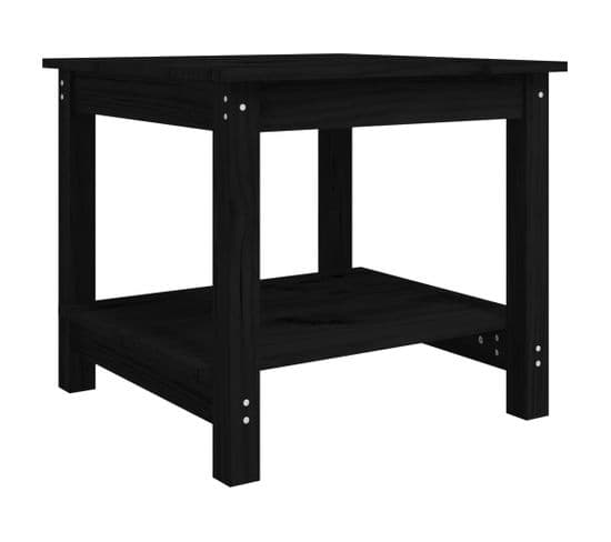 Table Basse Noir 50x50x45 Cm Bois Massif De Pin