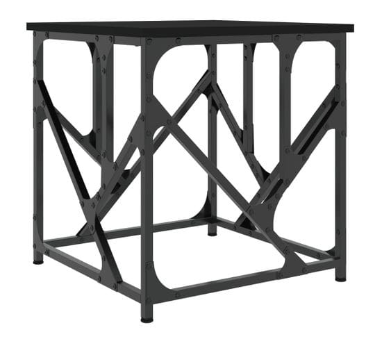 Table Basse Noir 45x45x47,5 Cm Bois D'ingénierie