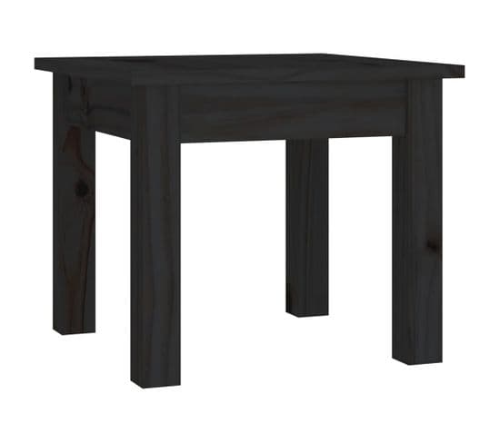 Table Basse Noir 35x35x30 Cm Bois Massif De Pin