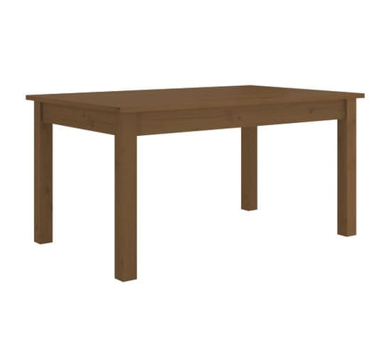 Table Basse Marron Miel 80x50x40 Cm Bois Massif De Pin