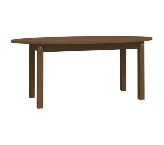 Table Basse Marron Miel 110x55x45 Cm Bois Massif De Pin