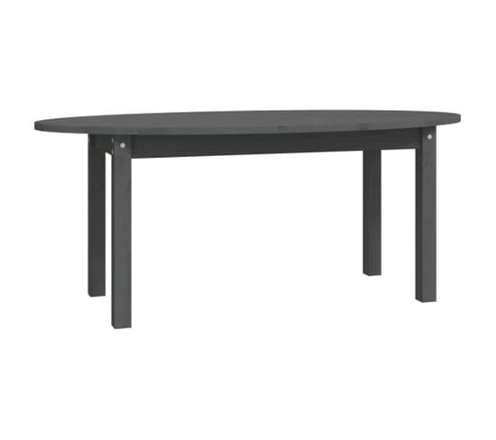 Table Basse Gris 110x55x45 Cm Bois Massif De Pin