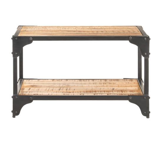 Table Basse 60x60x35 Cm Bois De Manguier Massif