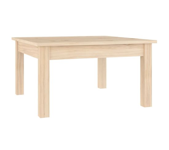 Table Basse 55x55x30 Cm Bois Massif De Pin