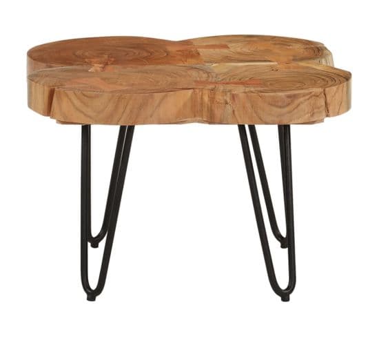 Table Basse 36 Cm 4 Troncs Bois D'acacia Massif