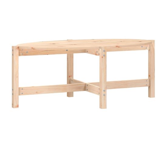 Table Basse 118x63x45 Cm Bois Massif De Pin