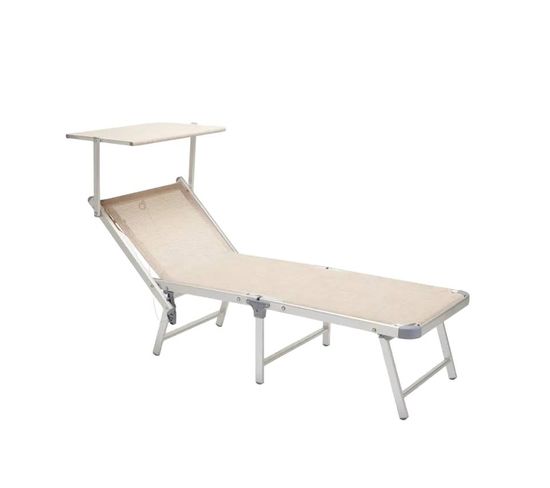 Bain De Soleil De Jardin Transat Piscine Pliant En Aluminium Maliss