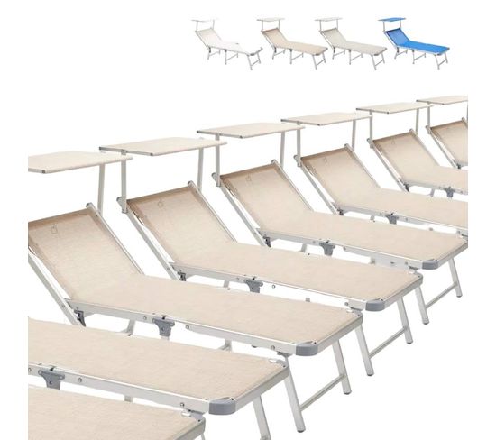 Lot De 20 Bain De Soleil Jardin Transat Piscine Pliant Moderne Maliss