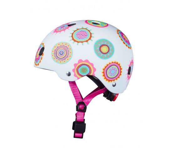 Casque Vélo Et Trottinette Doodle Dots  Boucle Magnétique  Lumière Led Intégrée  Taille S