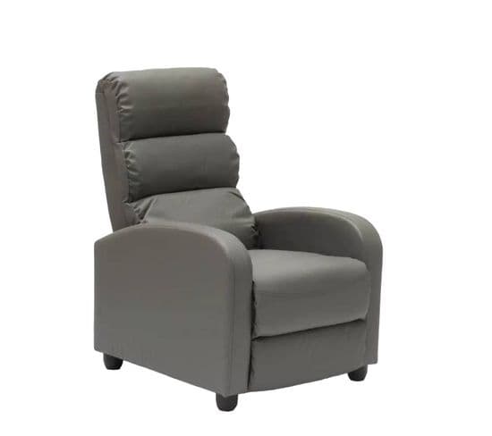 Fauteuil Relax Inclinable Avec Repose-pieds Similicuir Moderne Boli