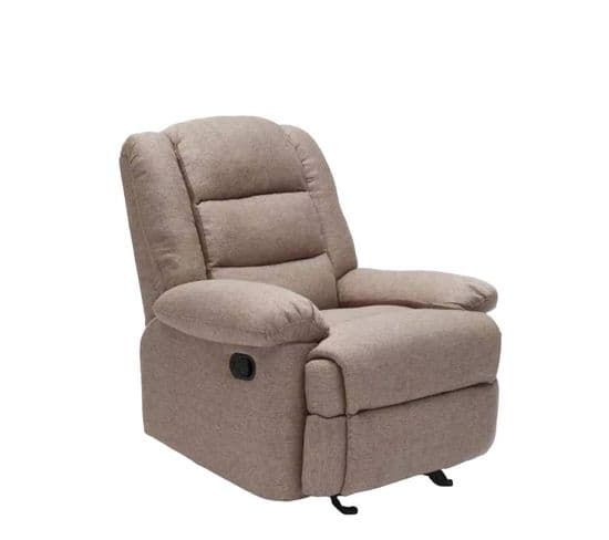 Fauteuil Relax Inclinable Avec Repose-pieds Moderne Design Tissu Merle