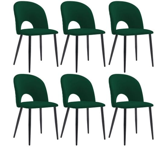 Chaise De Salle À Manger (lot De 6), Vert