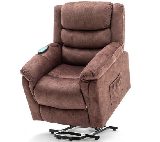 Fauteuil De Massage Électrique Avec Fonction Chauffante Et Vibration - Marron