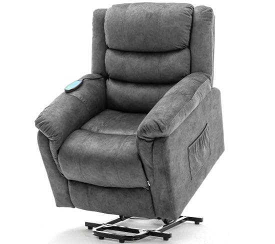 Fauteuil De Massage Électrique Avec Fonction Chauffage Et Vibration - Gris