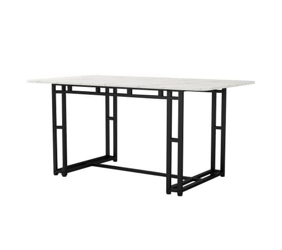 Table 120x70cm, Cadre En Métal, Noirs