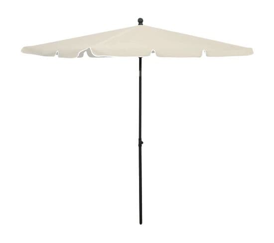 Parasol De Jardin Avec Mât 210x140 Cm Sable