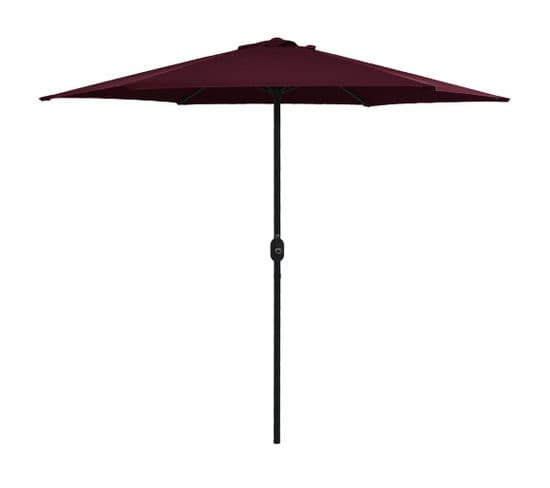 Parasol D'extérieur Et Mât En Aluminium 270x246 Cm Bordeaux