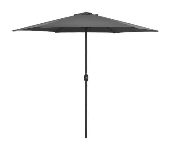 Parasol D'extérieur Et Mât En Aluminium 270x246 Cm Anthracite