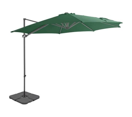 Parasol Avec Base Portable Vert