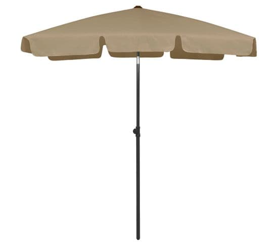 Parasol De Plage Taupe 180x120 Cm