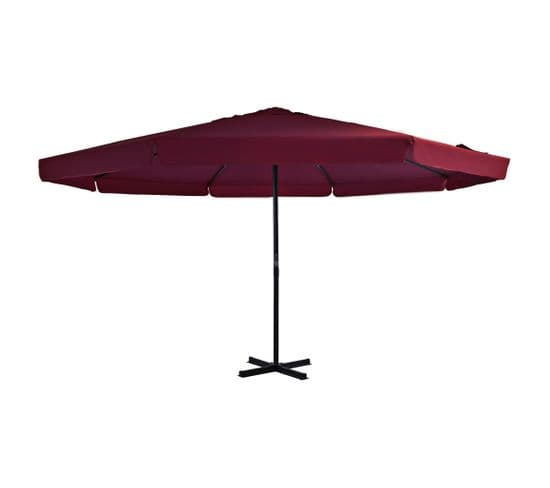 Parasol D'extérieur Avec Mât En Aluminium 500 Cm Bordeaux