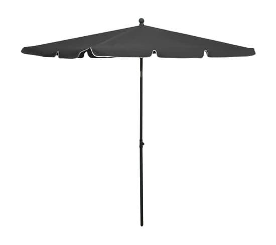 Parasol De Jardin Avec Mât 210x140 Cm Anthracite