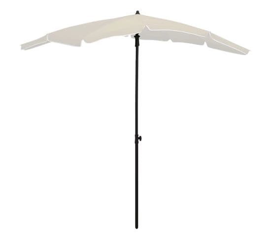 Parasol De Jardin Avec Mât 200x130 Cm Sable