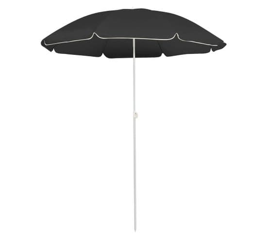 Parasol D'extérieur Avec Mât En Acier Anthracite 180 Cm