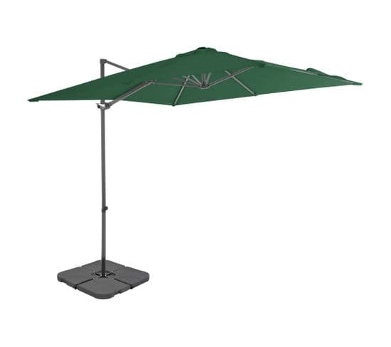 Parasol Avec Base Portable Vert