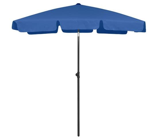 Parasol De Plage Bleu Azur 180x120 Cm